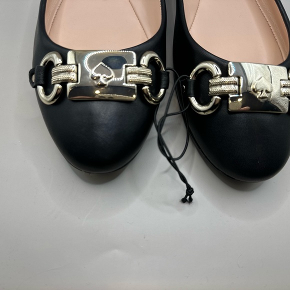 Kate Spade Payton Black Leather Ballet Flats Slip-On Shoes Size 7,5B - Picture 8 of 11
